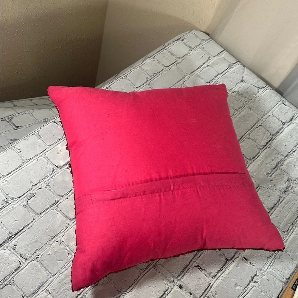 Reversible Color Change Sequin Throw Pillow Sparkle Shine Pink Gold 15x15x6 Girl